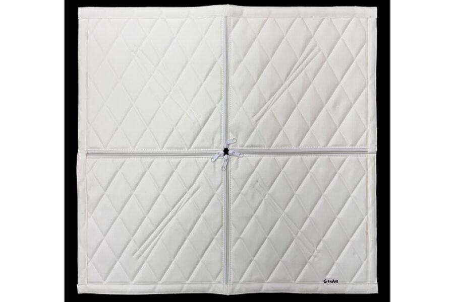 White 2-Zip Quilted Winter Front