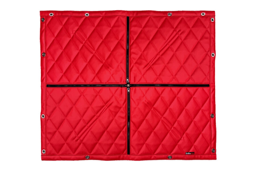 Red 2-Zip Quilted Winter Front with YKK Zipper