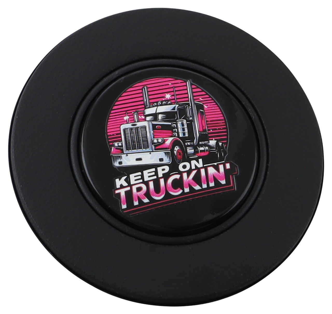 Black Textured - Keep on Truckin' - Black Medallion