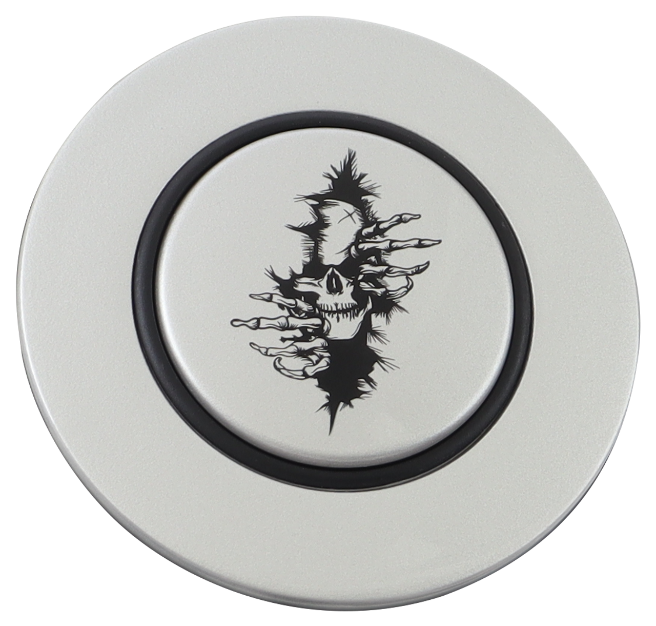 Classic Silver - Crawling Skull - Silver Medallion