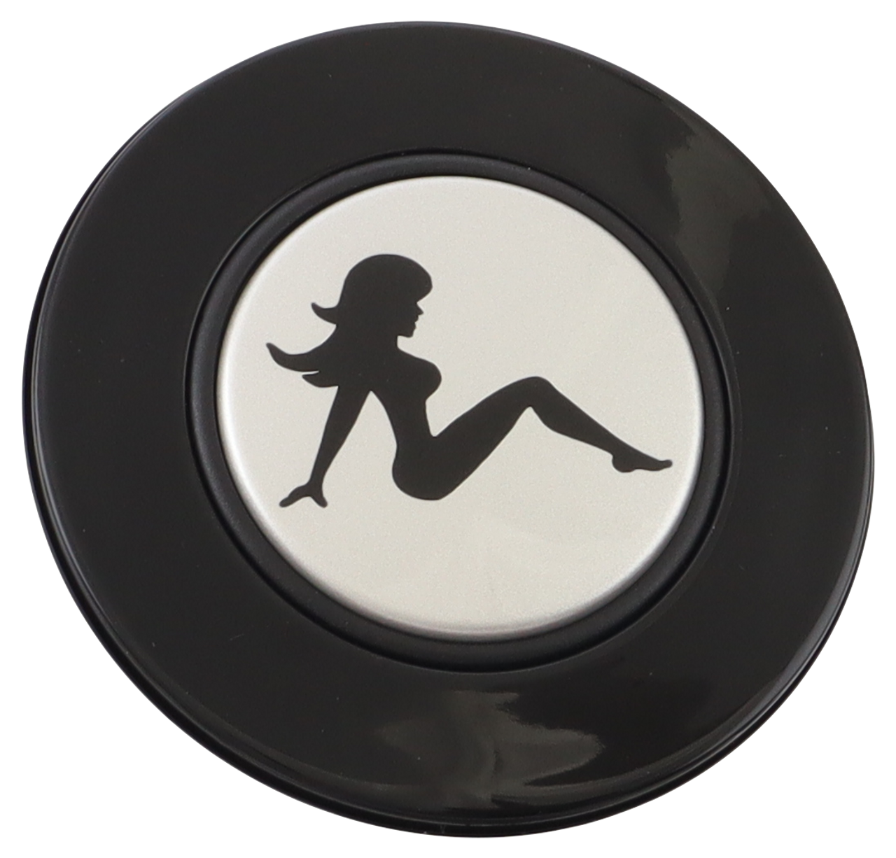 Classic Black - Mud Flap Girl - Silver Medallion