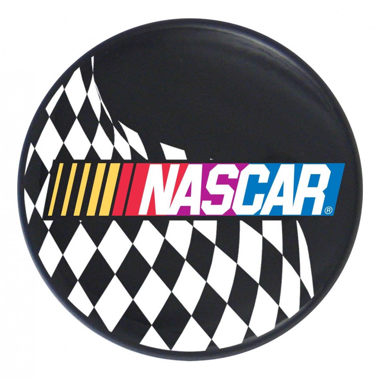 NASCAR Logo w/ Checkered Flag on Black
