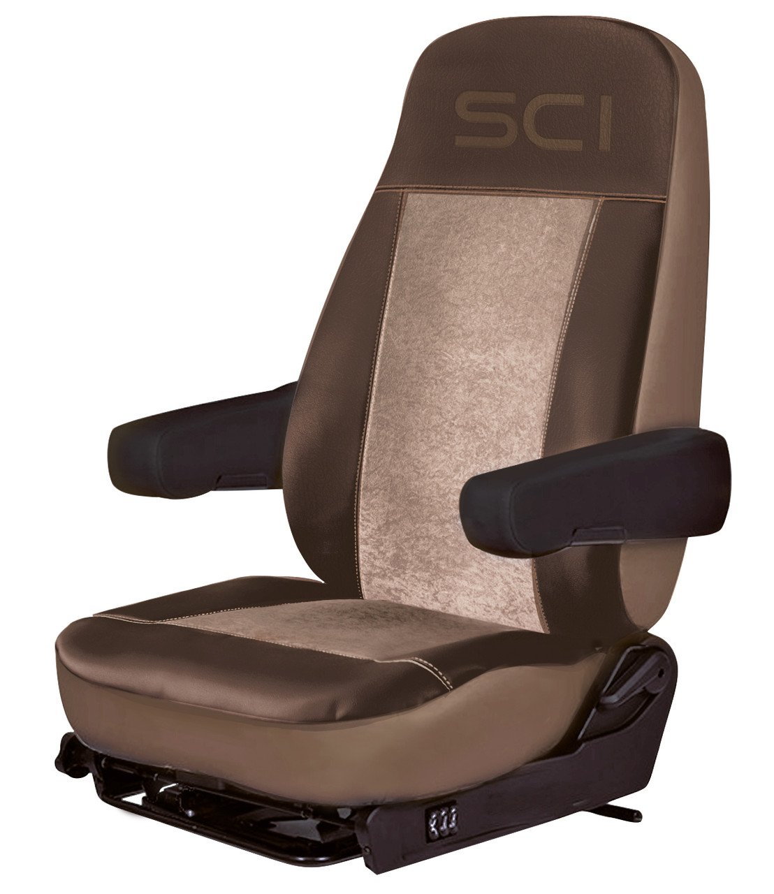Universal Seat Cover - Brown on Tan