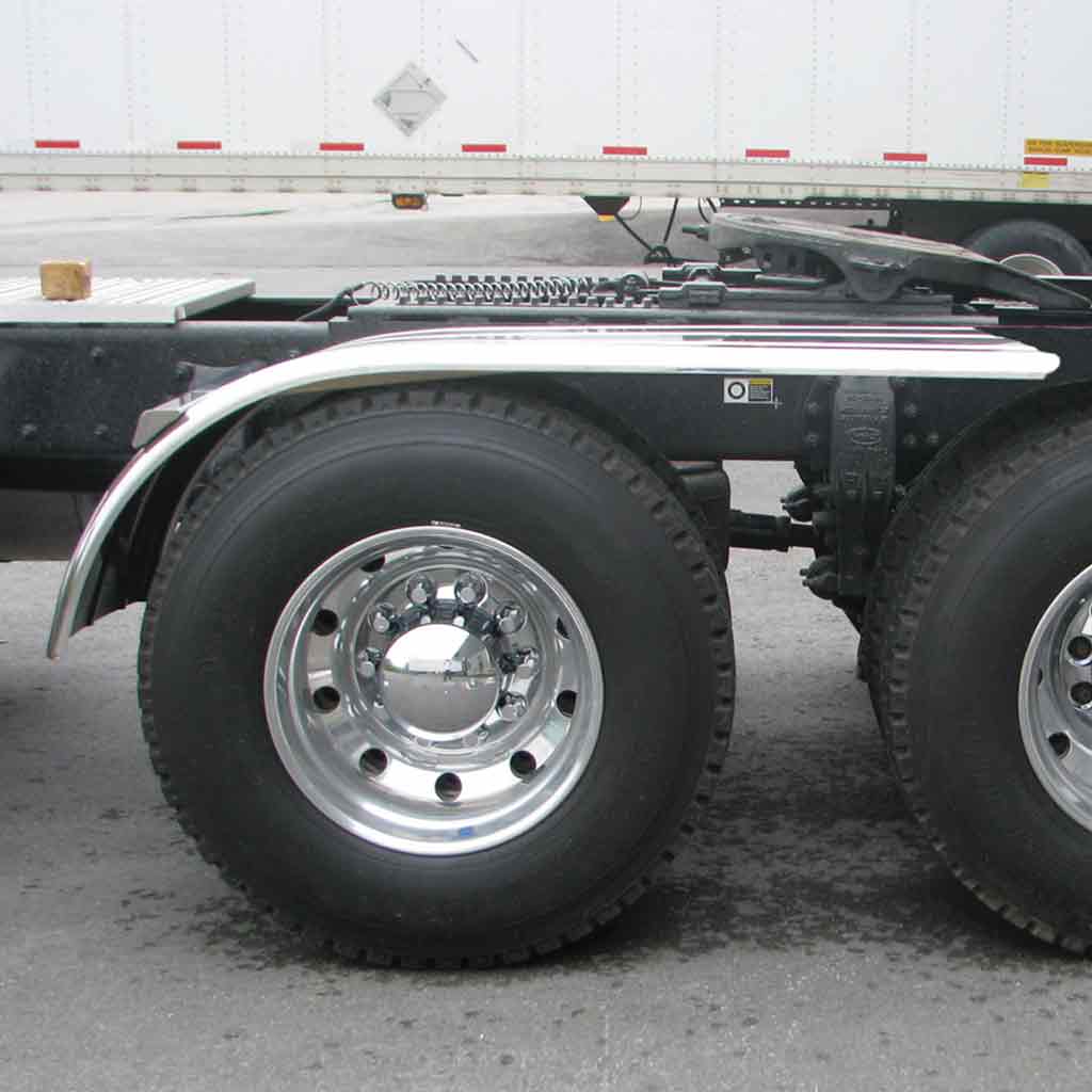 66" 3 Ribbed Half Fenders - 16 Gauge | Mirror Shine Stainless Steel - Thumbnail 3