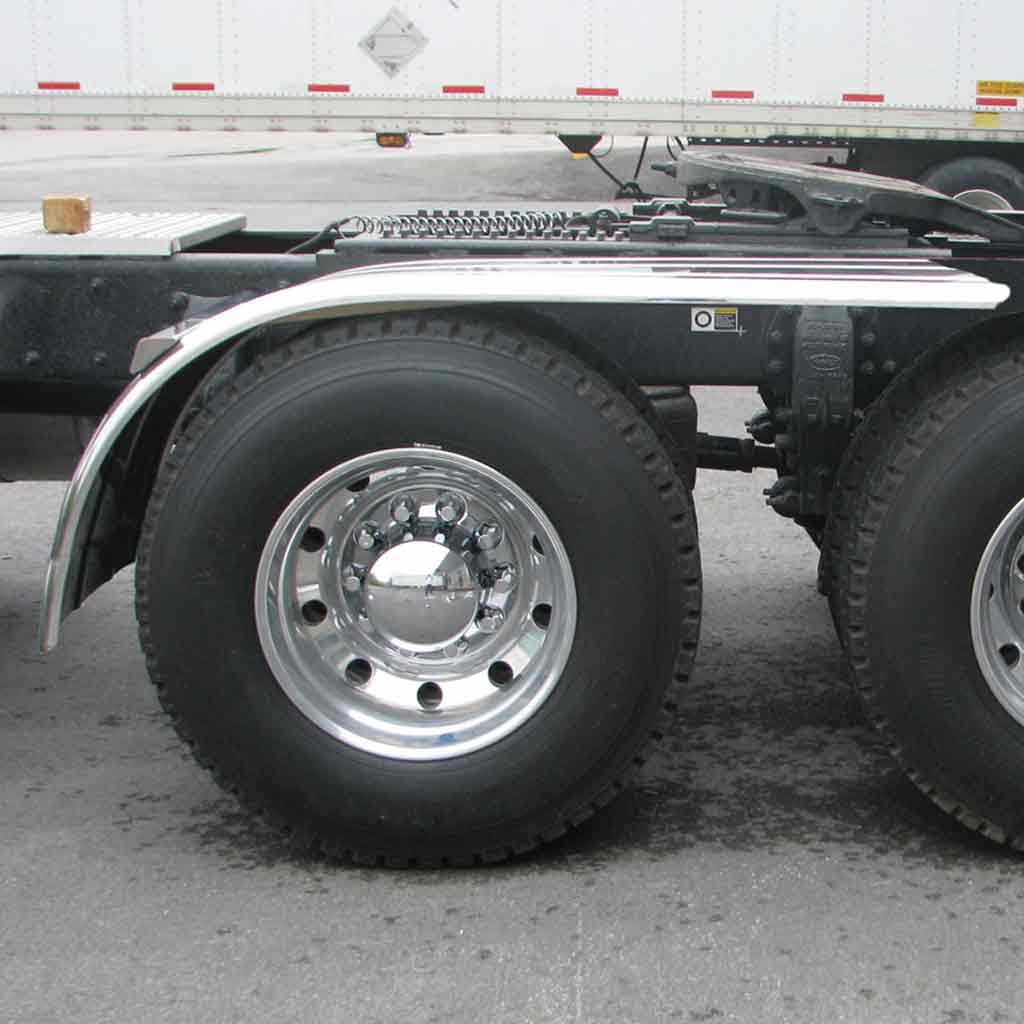 72" 3 Ribbed Half Fenders - 16 Gauge | Mirror Shine Stainless Steel - Thumbnail 3