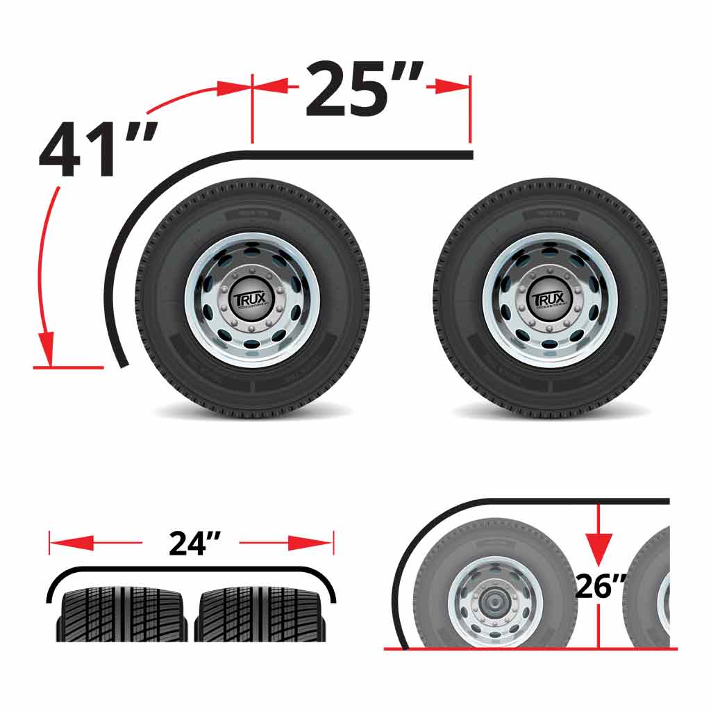 66" Smooth Long Front Half Fenders - 14 Gauge | Mirror Shine Stainless Steel - Thumbnail 4