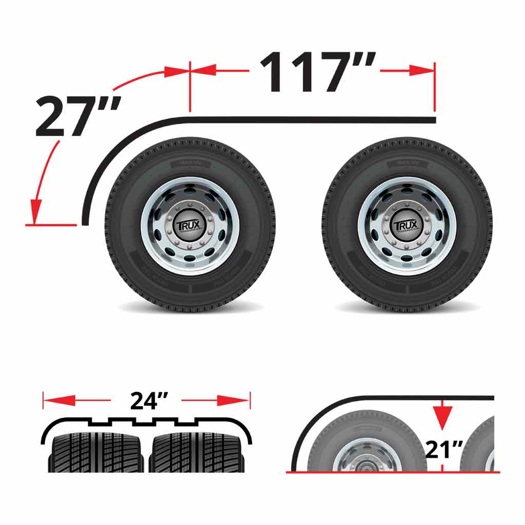 144" 3 Ribbed Half Fenders - 16 Gauge | Mirror Shine Stainless Steel - Thumbnail 4