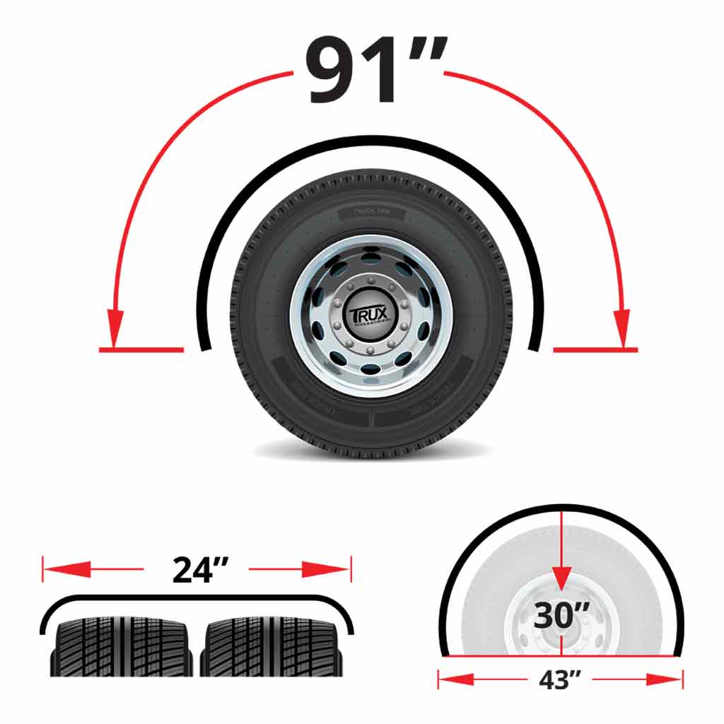 91" Low Rider Smooth Curved Drop Single Axle Fenders - 14 Gauge | Mirror Shine Stainless Steel - Thumbnail 4