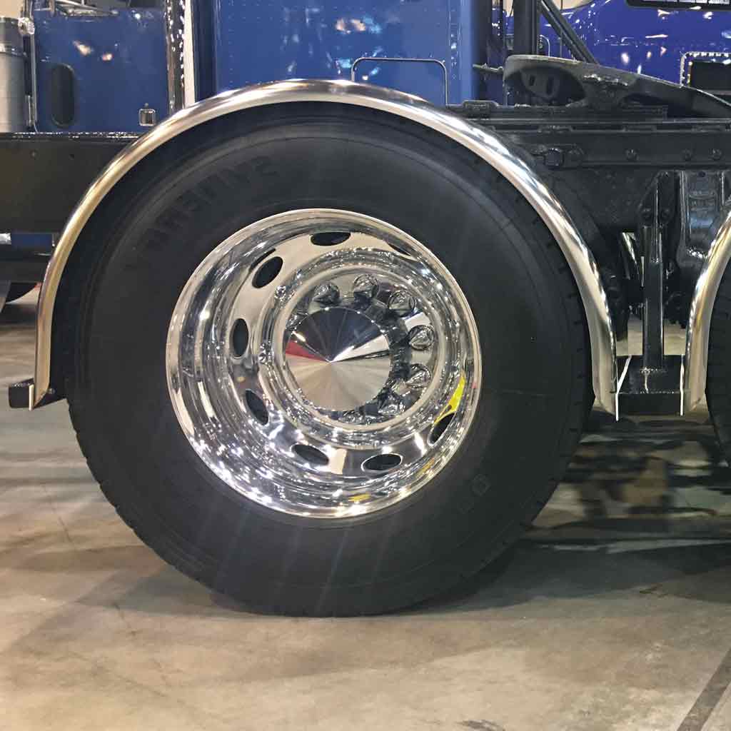 80" Smooth Low Profile Single Axle Fenders - 14 Gauge | Mirror Shine Stainless Steel
