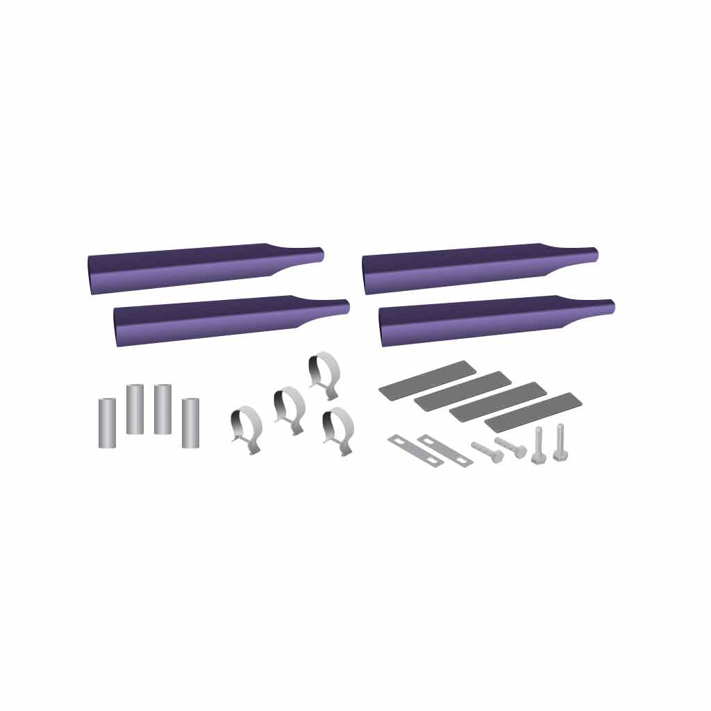 Single Axle Fender Mounting Kit – Purple | 14 Gauge | Triangle Mounts