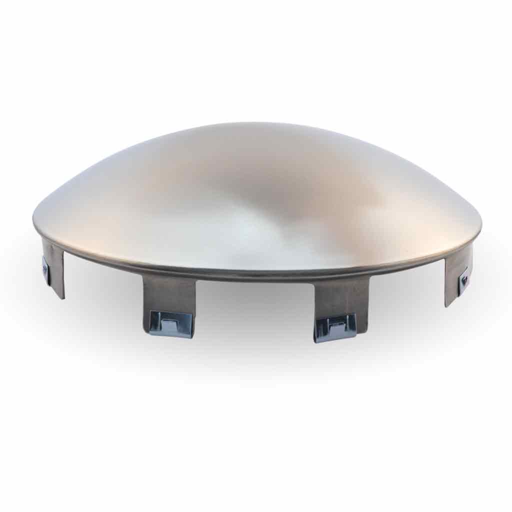 6 Notch Dome Front Hubcap - Stainless Steel