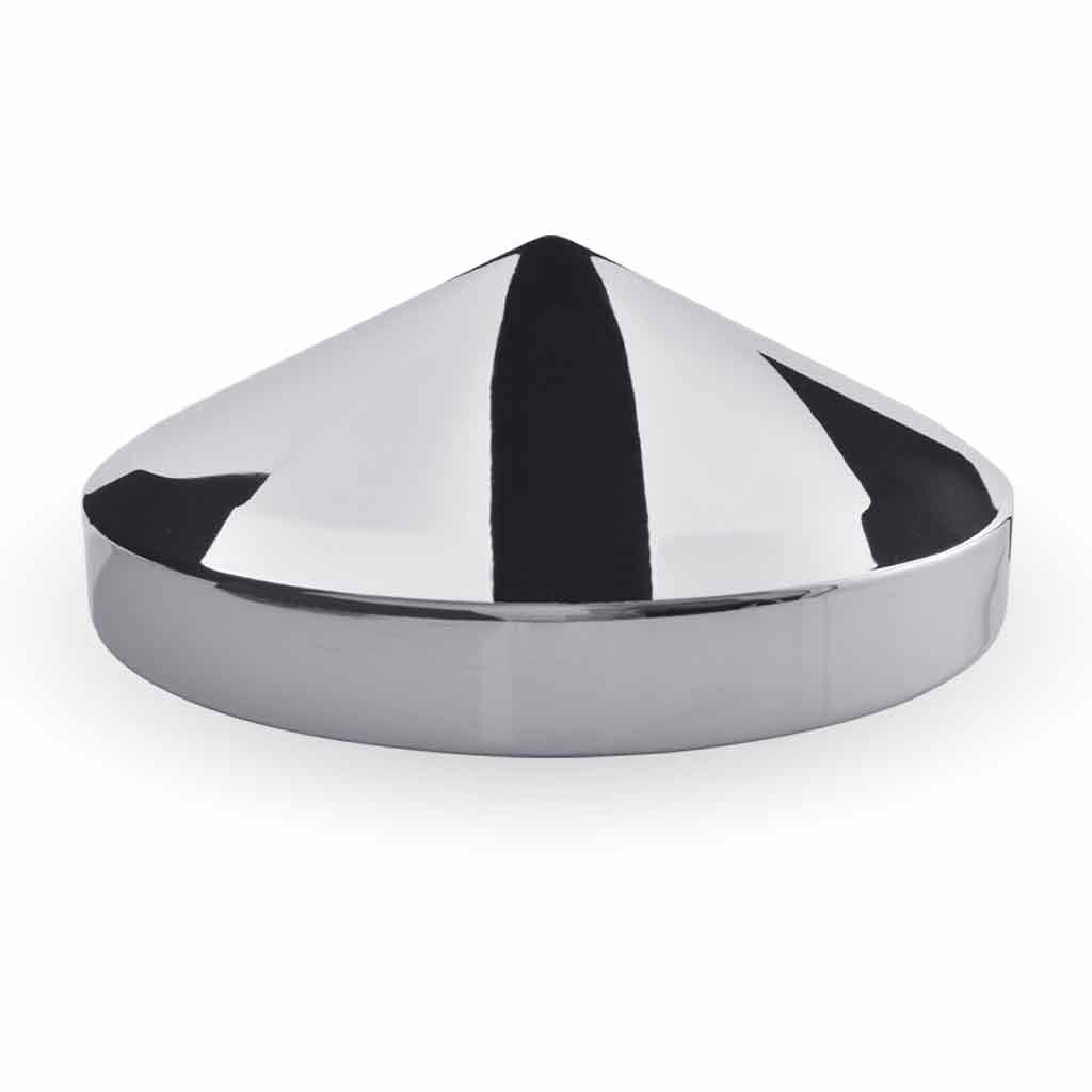 8" I.D Pointed Rear Hubcap - Chrome Metal