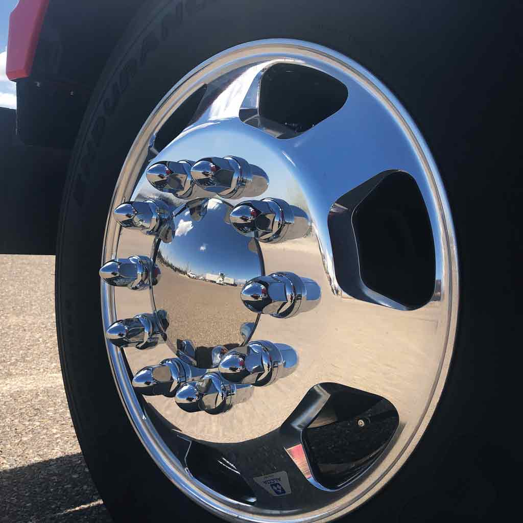 Complete Hubcap & Nut Cover Kit - 33mm Push On Nut Covers | Dome Hubcaps | Chrome ABS Plastic - Thumbnail 5