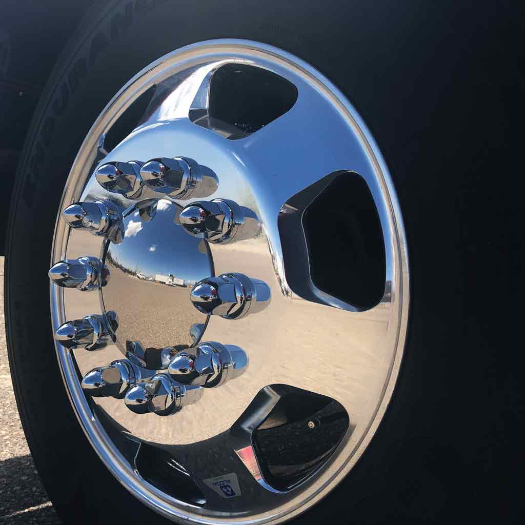 Complete Hubcap & Nut Cover Kit - 33mm Push On Nut Covers | Dome Hubcaps | Stainless Steel - Thumbnail 2