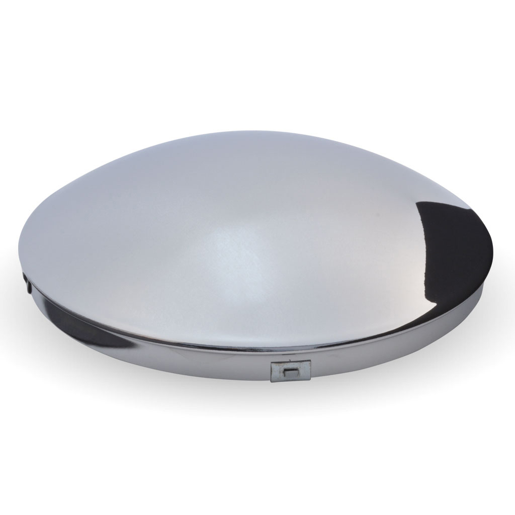 No Notch Dome Front Hubcap - Chrome Metal