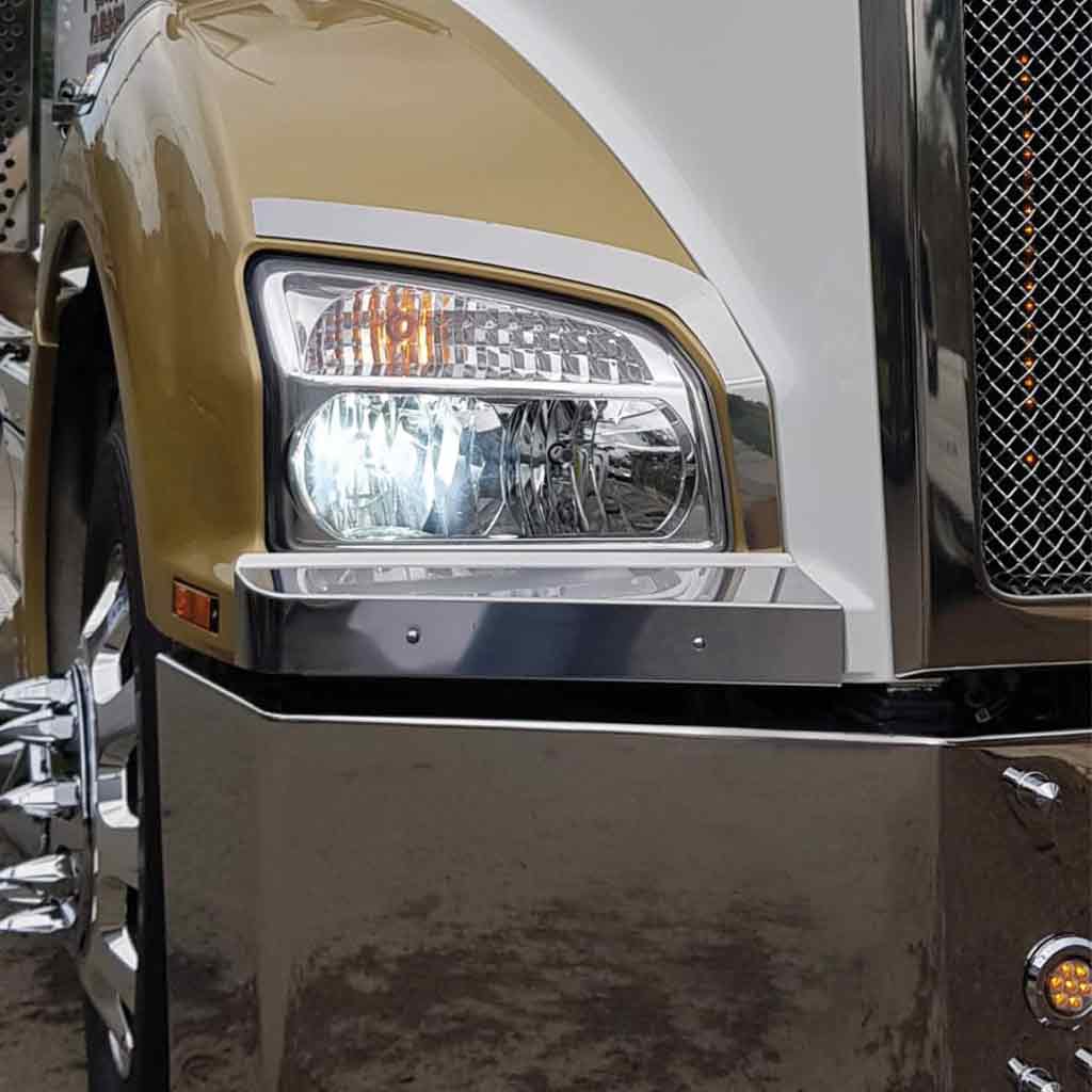 KW. T880 Front Fender Headlight Guards (2014+)