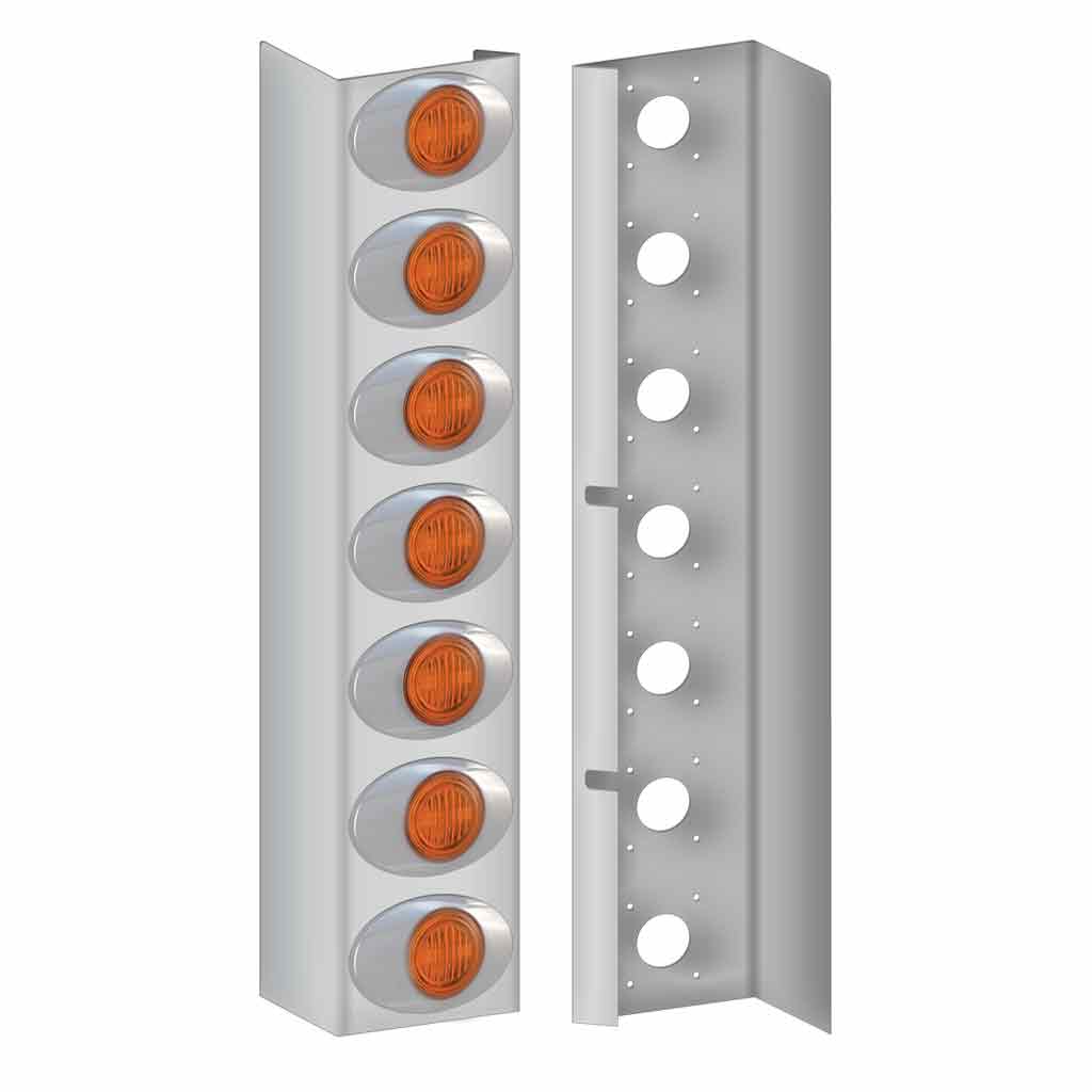 KW. W900 Front Premium Air Cleaner LED Light Bars - G2 LEDs (Amber Lens)