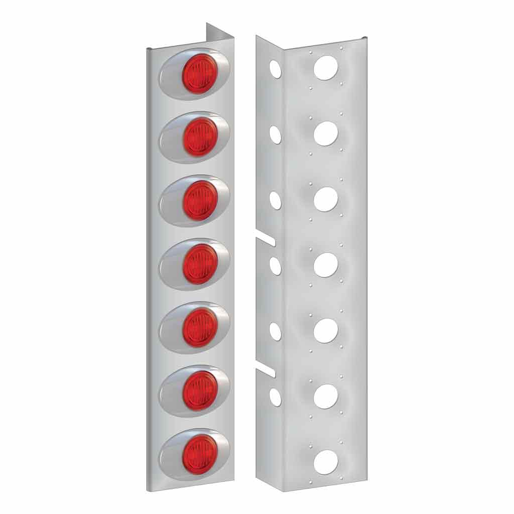 KW. W900/T800 Rear Premium Air Cleaner LED Light Bars (2010+) - G2 LEDs (Red Lens)