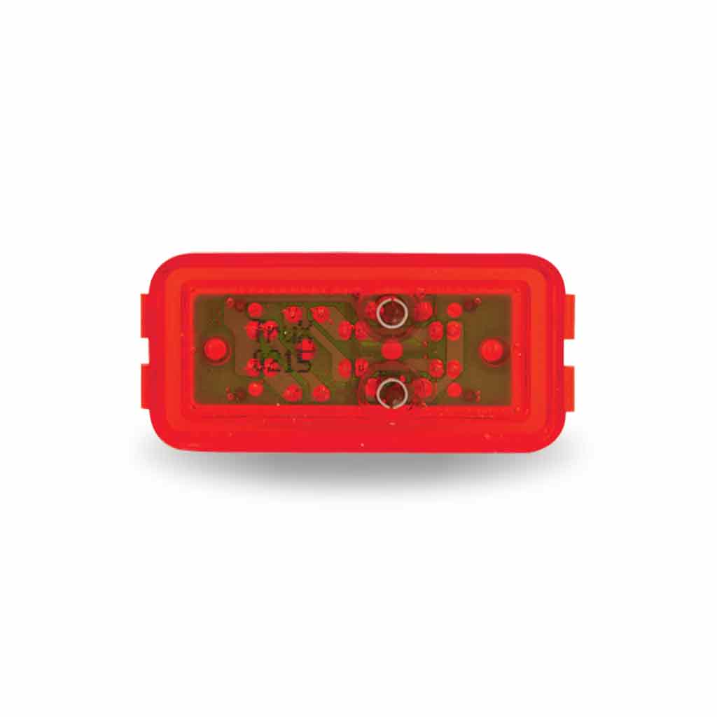 1" x 2" Red Rectangular LED Marker Light - 6 Diodes