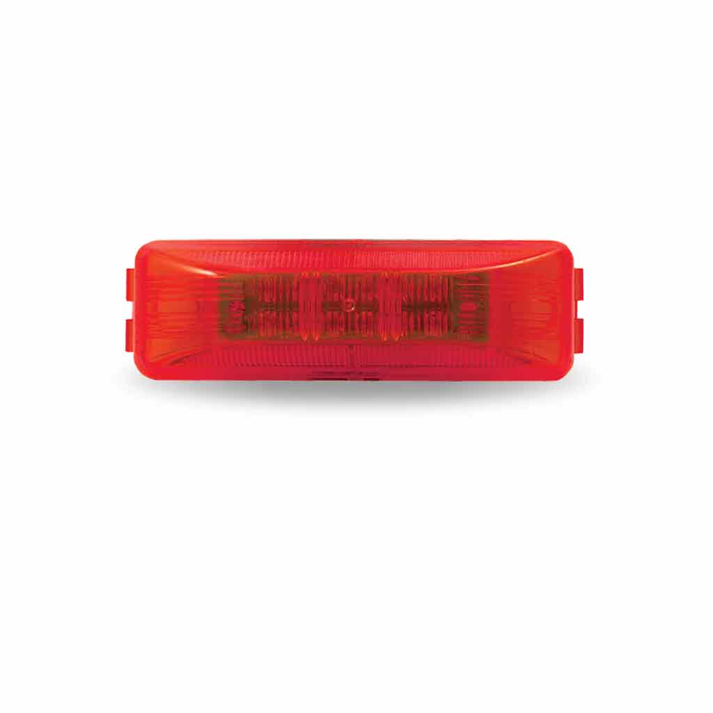 1" x 4" Red Clearance Marker Rectangular LED Light - 12 Diodes - Thumbnail 3
