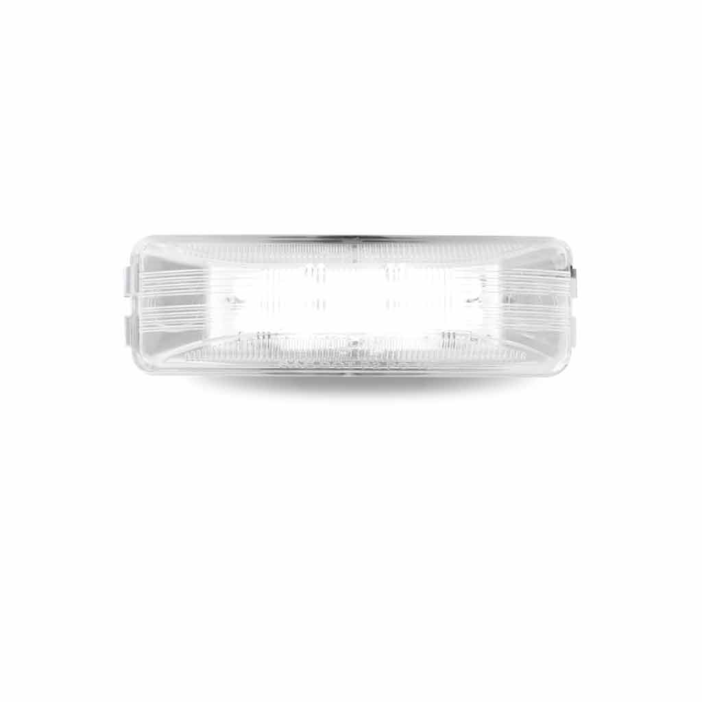 1" x 4" White Clearance Marker Rectangular LED Light - 12 Diodes - Thumbnail 2