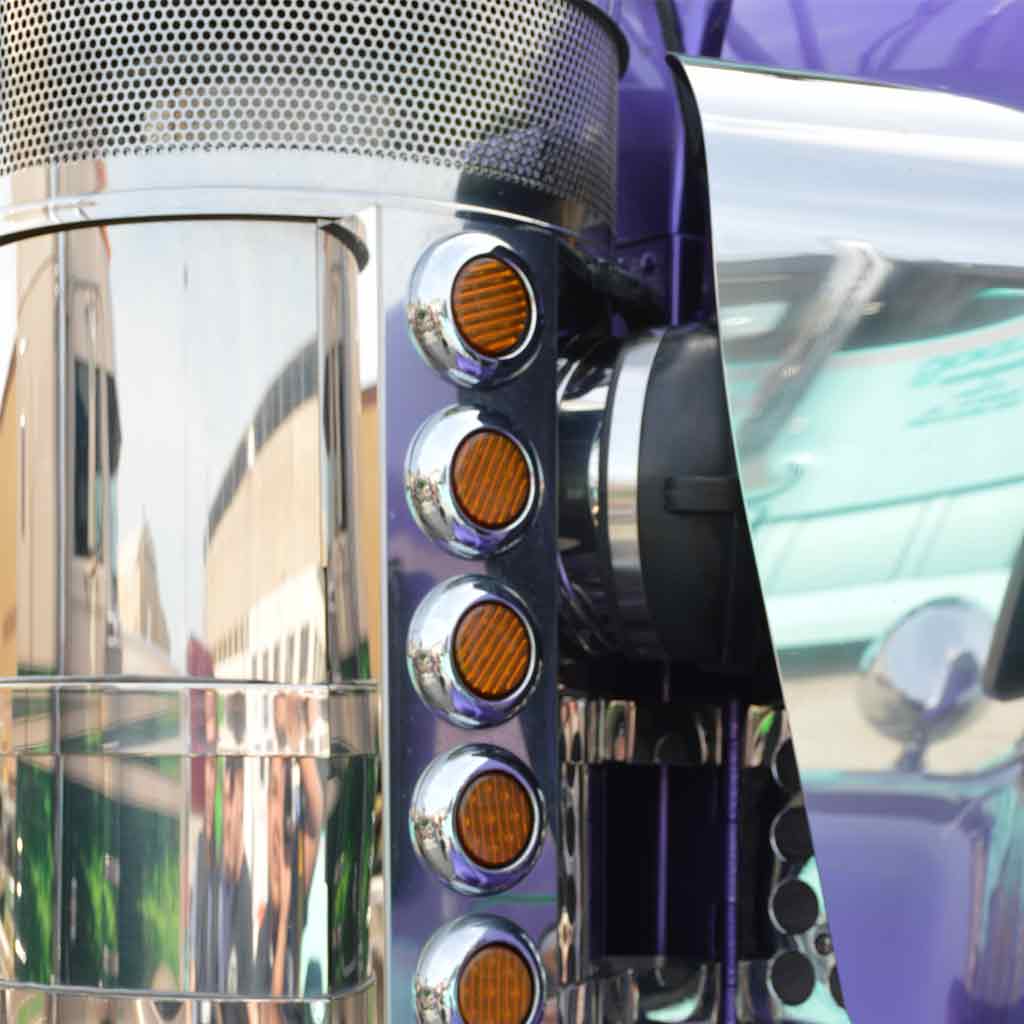 2" Amber Clearance Marker Round LED Light - 9 Diodes (Poly Bag) - Thumbnail 6