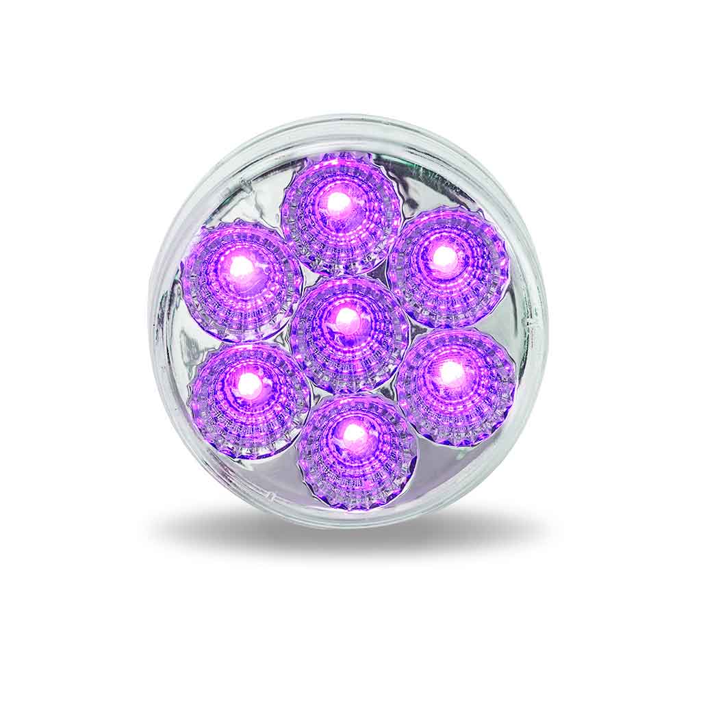 2.5" Amber Marker to Purple Auxiliary Round LED Light - 7 Diodes - Thumbnail 2