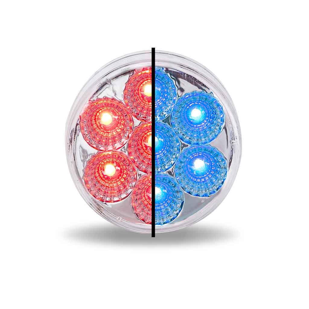2.5" Red Marker to Blue Auxiliary Round LED Light - 7 Diodes - Thumbnail 2