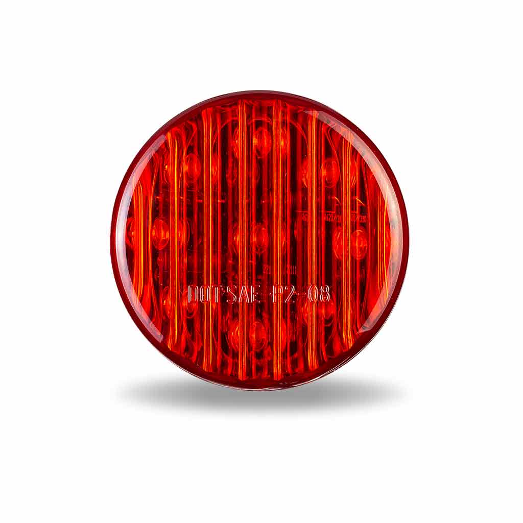 2" Red Clearance Marker Round LED Light - 9 Diodes (Poly Bag)