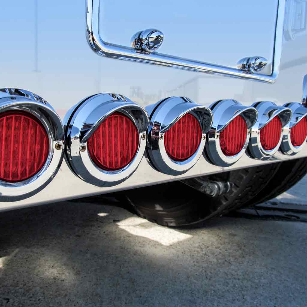 2" Red Clearance Marker Round LED Light - 9 Diodes (Poly Bag) - Thumbnail 3