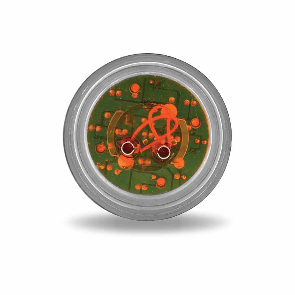 2" Clear Amber Marker Round LED Light - 9 Diodes - Thumbnail 4