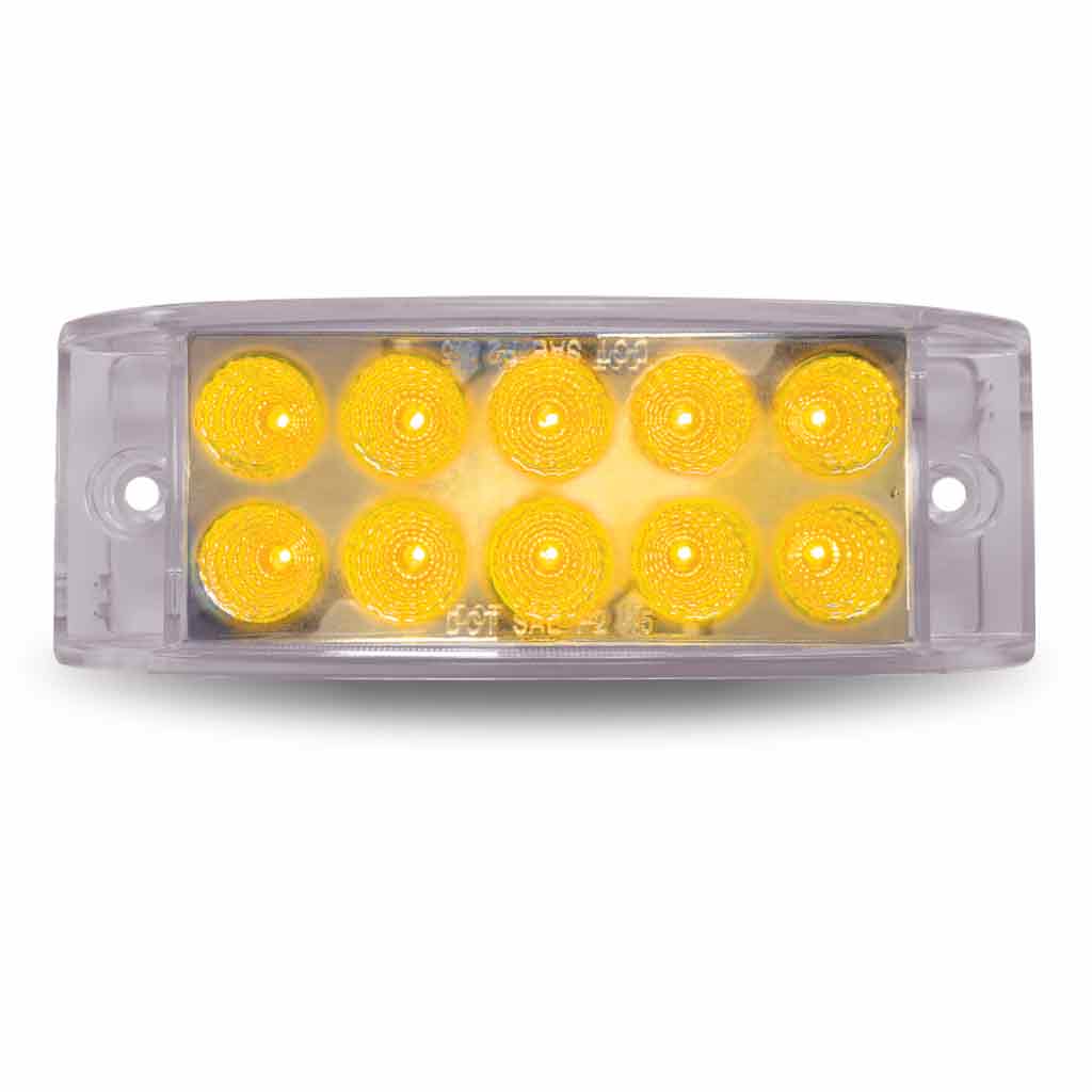 2" x 6" Amber Marker to Blue Auxiliary Rectangular LED Light - 10 Diodes - Thumbnail 8