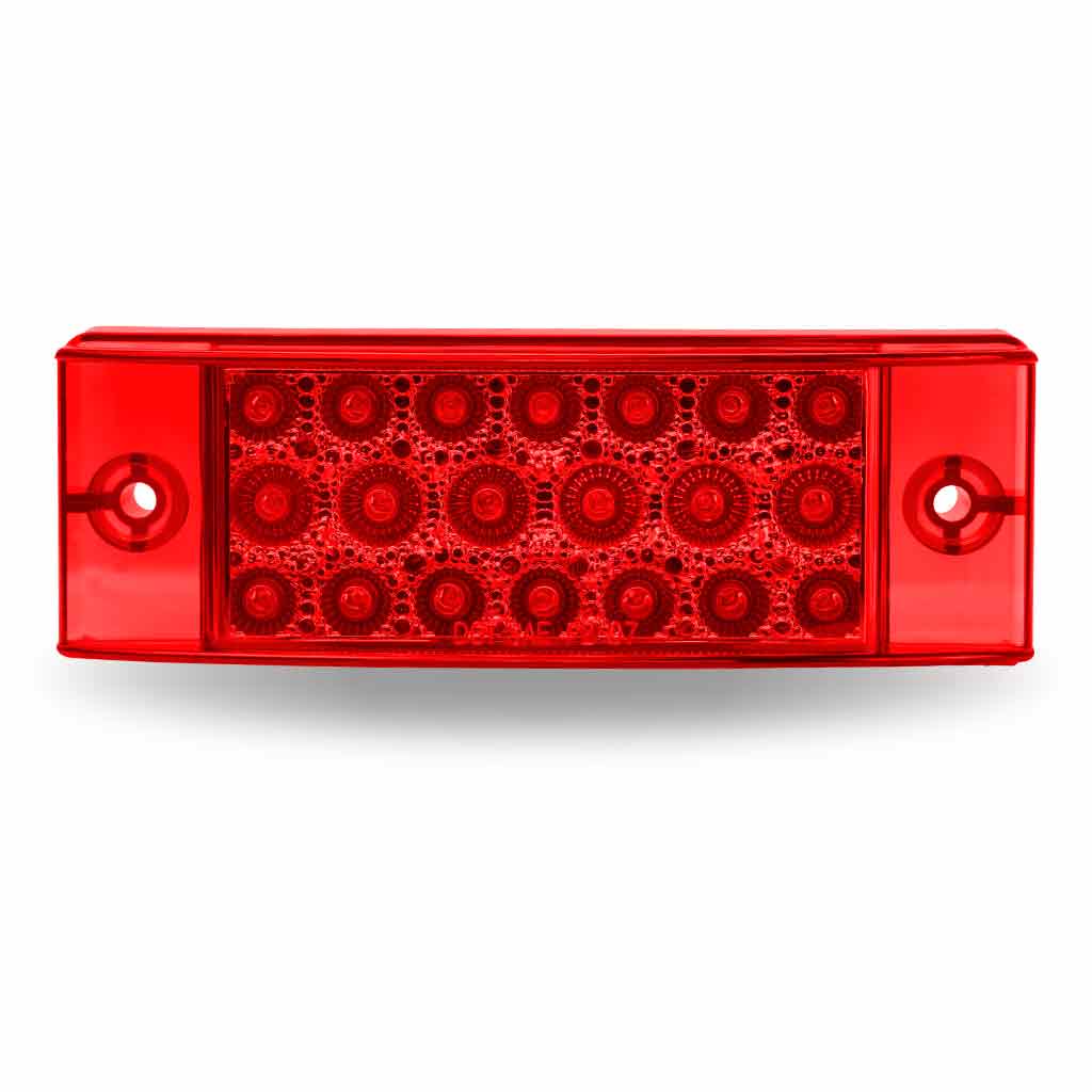 2" x 6" Red Marker Rectangular LED Light - 20 Diodes