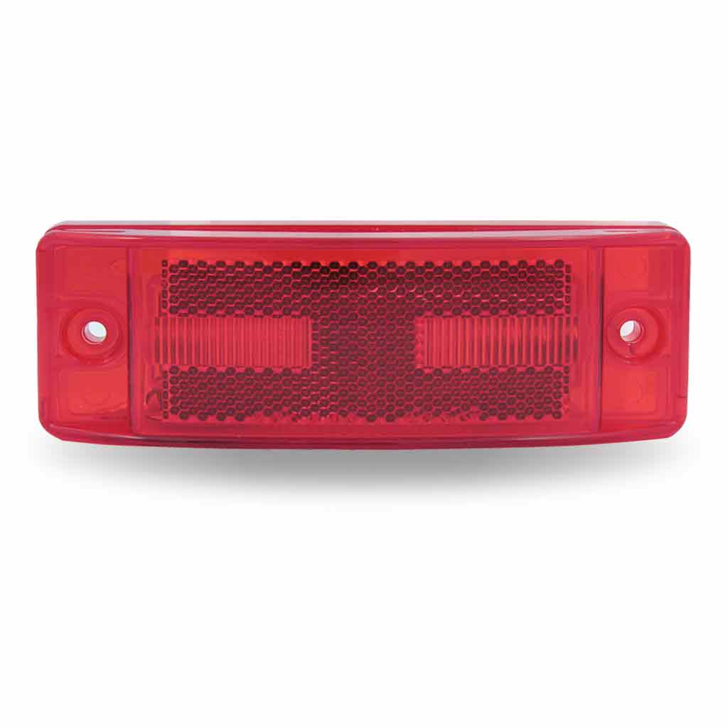2" x 6" Red Marker Reflectorized LED Light - 8 Diodes