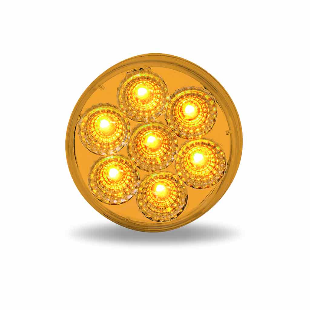 2" Amber Marker Round LED Light - 7 Diodes - Thumbnail 3