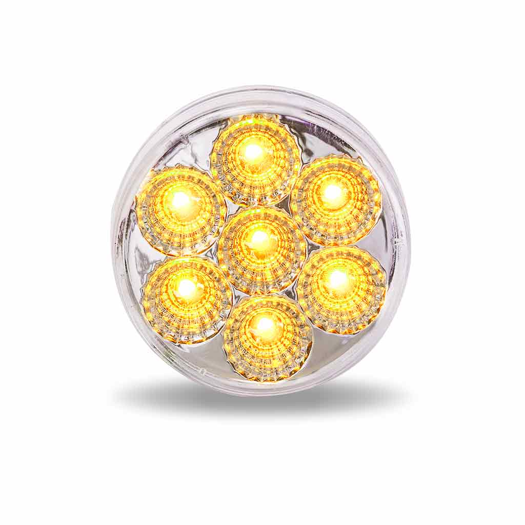 2" Amber Marker to Green Auxiliary Round LED Light - 7 Diodes - Thumbnail 7