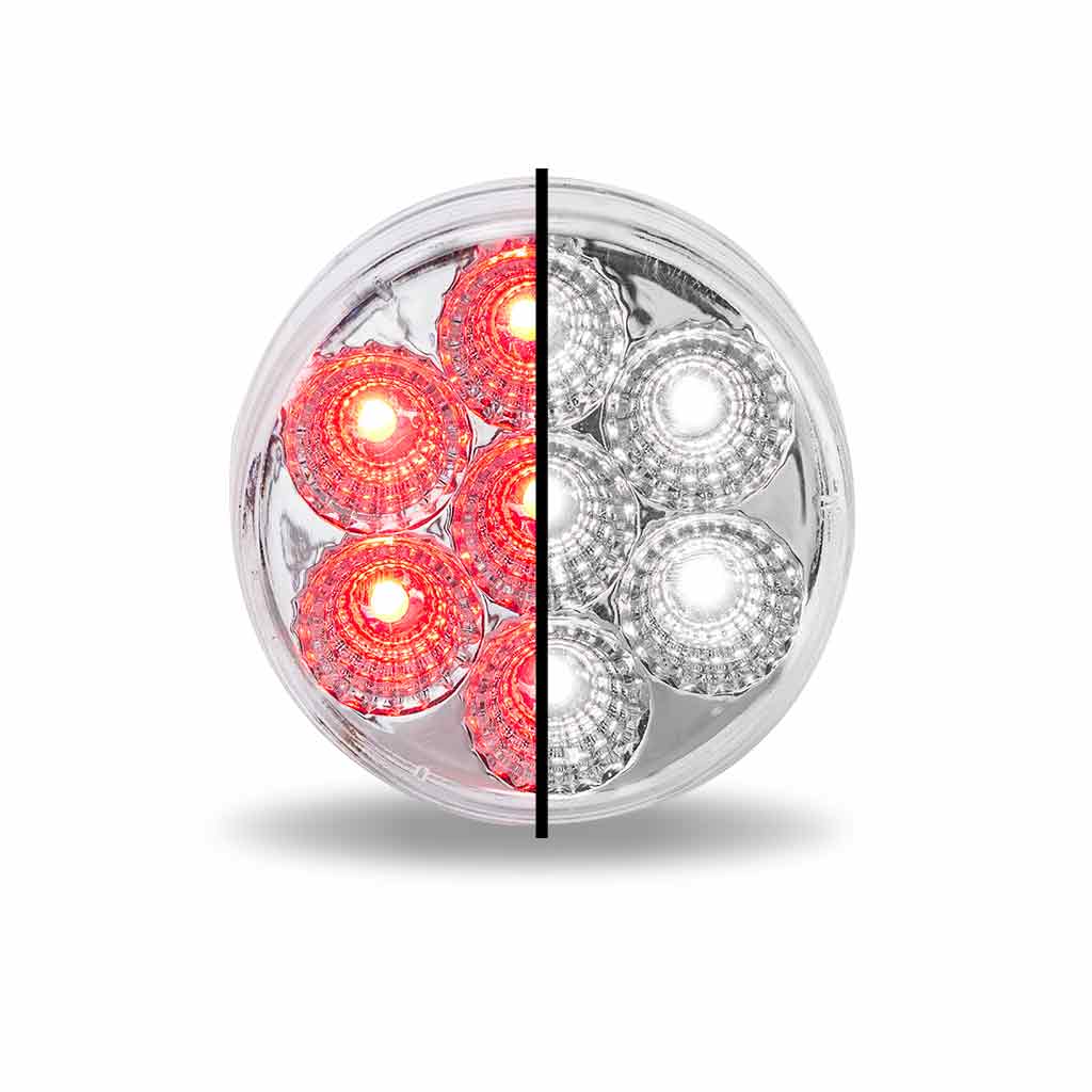 2" Red Marker to White Auxiliary Round LED Light - 7 Diodes - Thumbnail 2