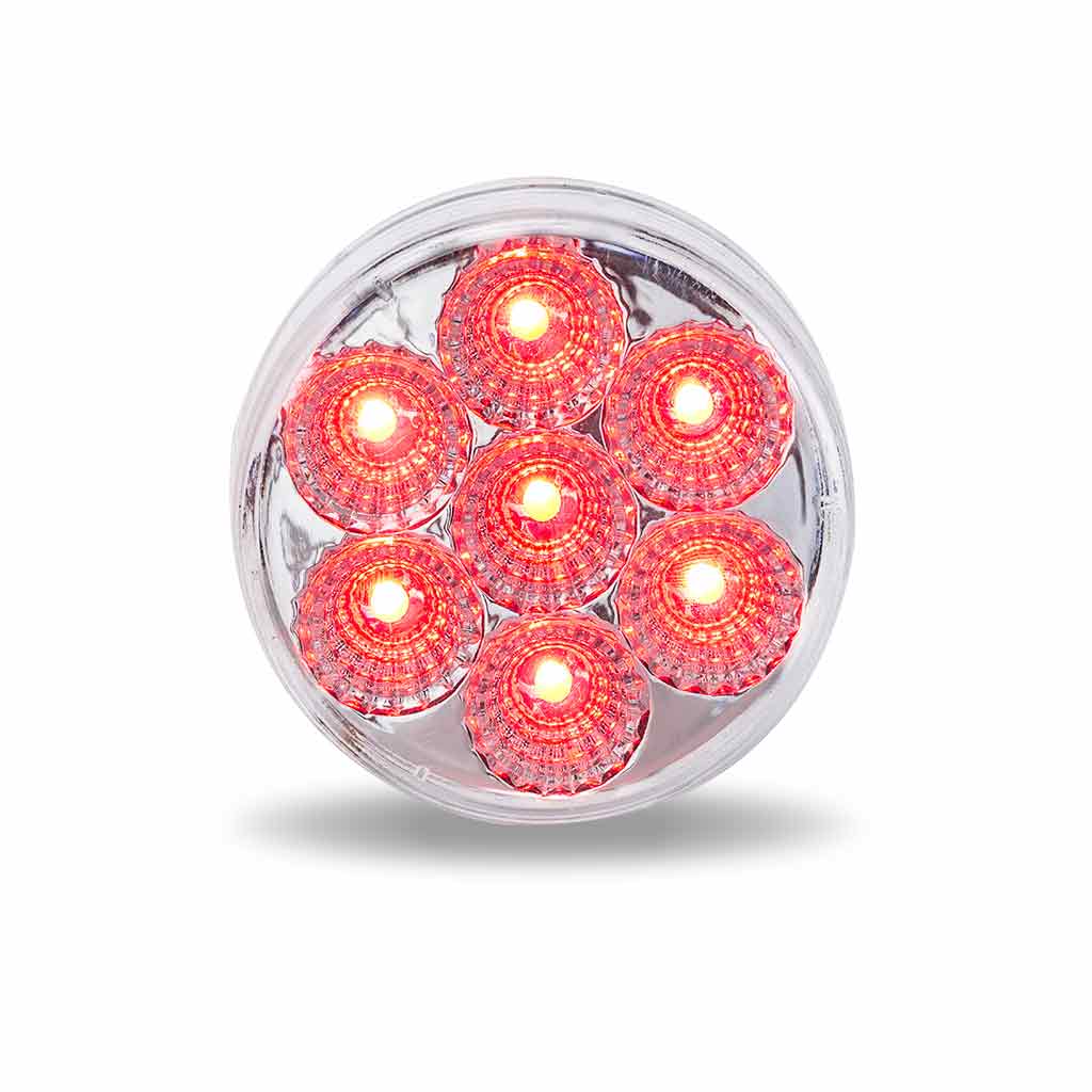 2" Red Marker to White Auxiliary Round LED Light - 7 Diodes - Thumbnail 4