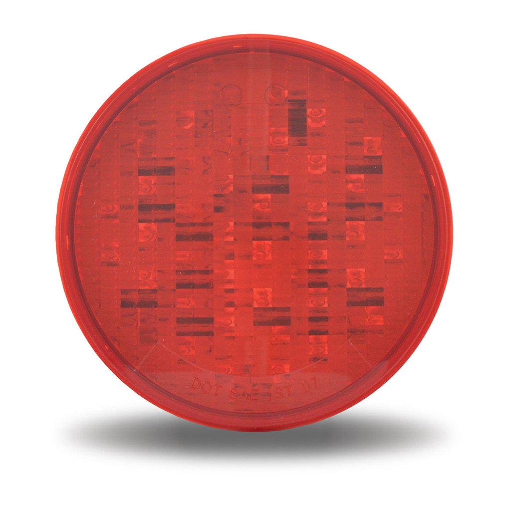 4" Red Stop, Turn & Tail Round LED Light - 40 Diodes