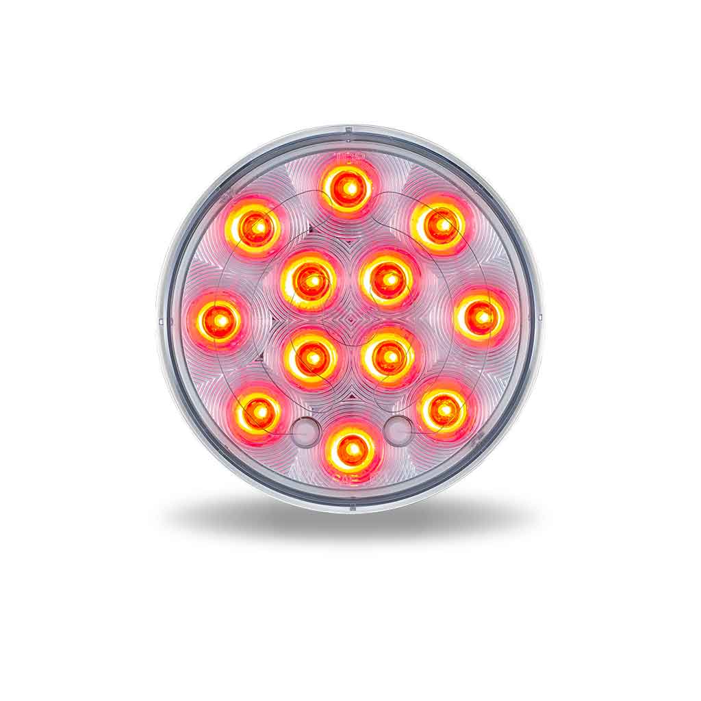 4" Heated Lens Red Stop, Turn & Tail To White Back Up Round LED Light - 12 Diodes - Thumbnail 3