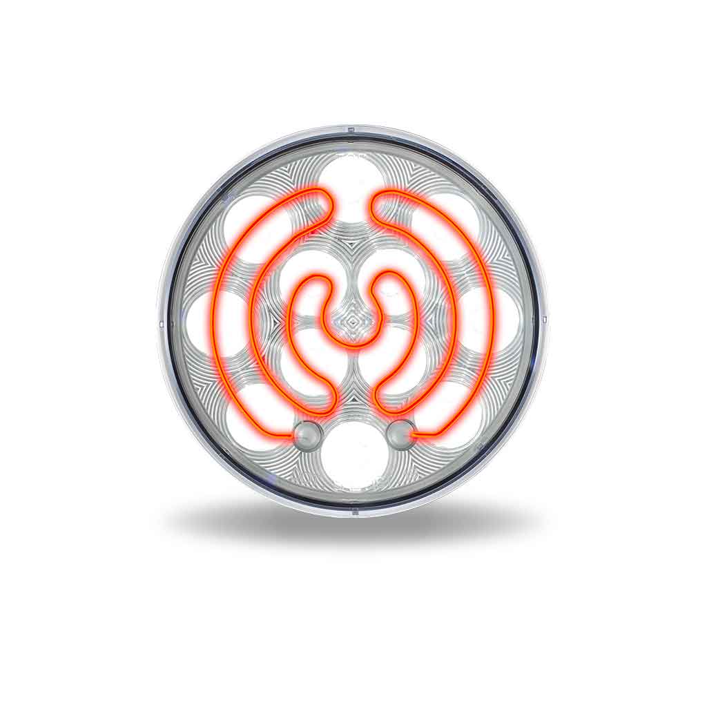 4" Heated Lens Red Stop, Turn & Tail To White Back Up Round LED Light - 12 Diodes - Thumbnail 5