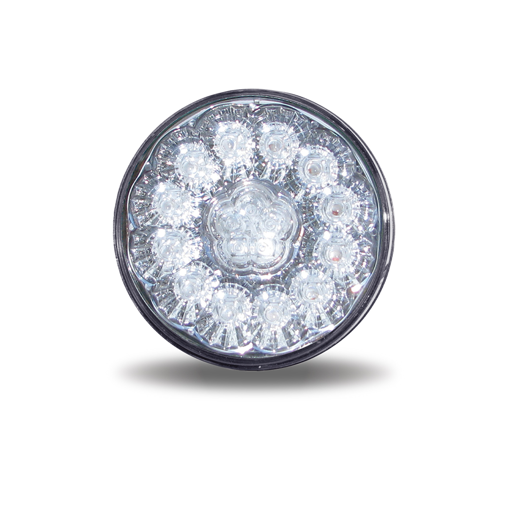 4" Clear Red Super Diode LED Stop, Turn & Tail Light - 17 Diodes