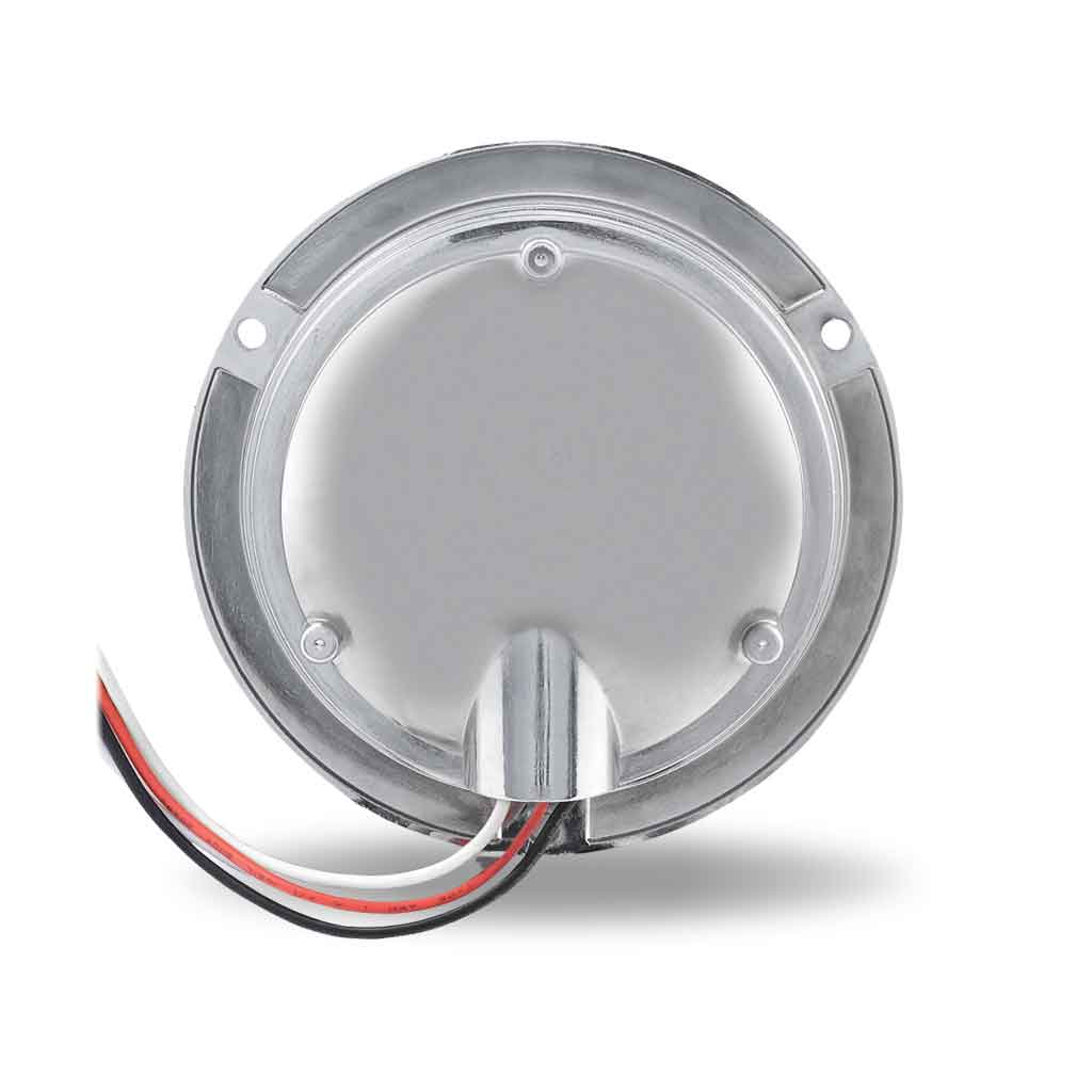 4" Red Stop, Turn & Tail Round Flange Mount LED Light - 19 Diodes - Thumbnail 3