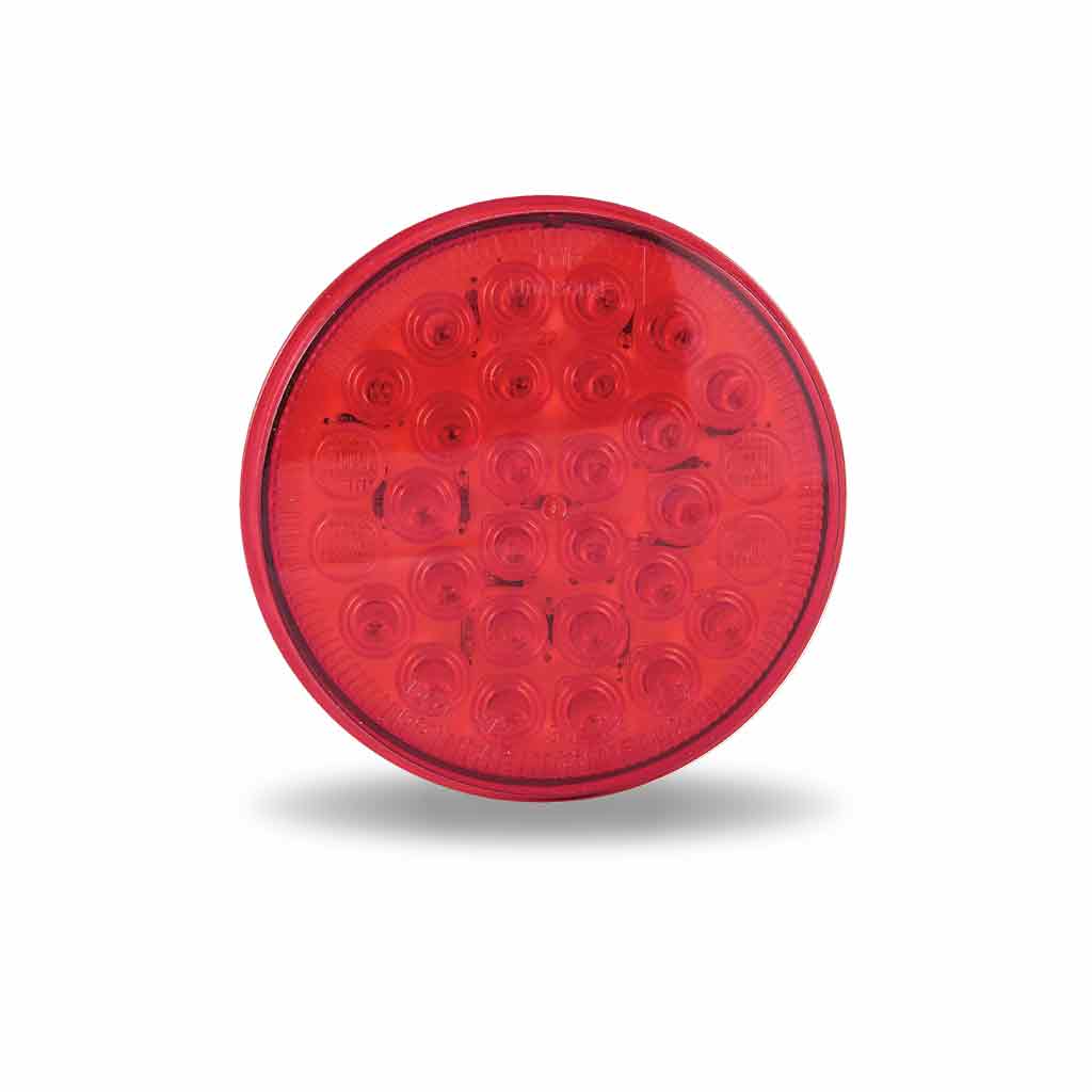 4" Red Stop, Turn & Tail Round LED Light - 30 Diodes - Thumbnail 3
