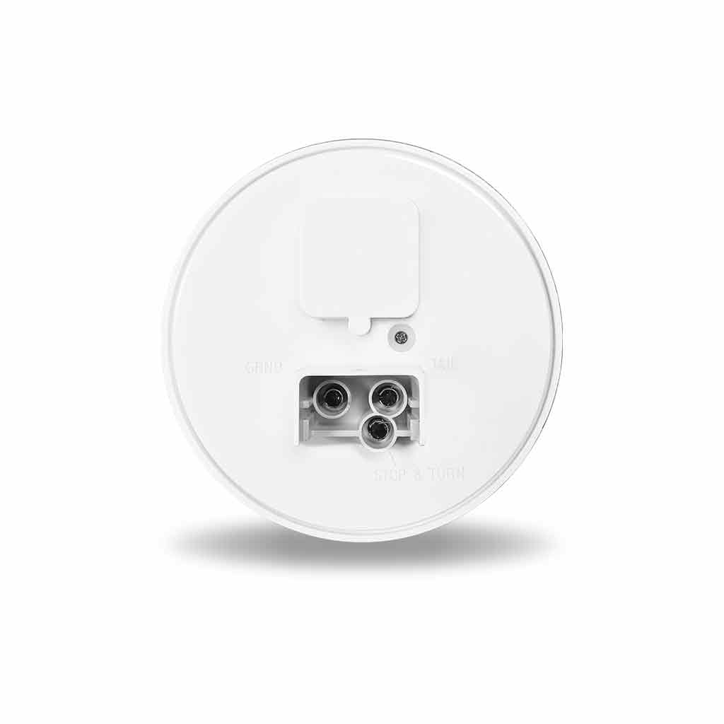 4" Red Stop, Turn & Tail Round LED Light - 8 Diodes | Lock Connector Adapter - Thumbnail 5