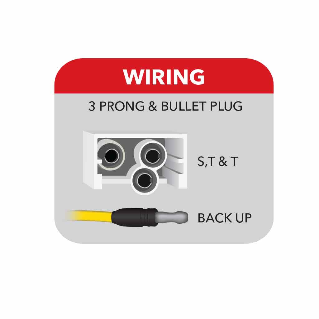 4" Red Stop, Turn & Tail to White Back Up Round LED Light - 19 Diodes - Thumbnail 9