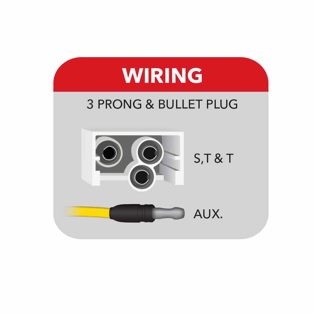 4" Red Stop, Turn & Tail to Amber Auxiliary Round LED Light - 19 Diodes - Thumbnail 5