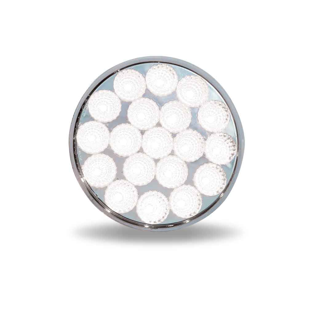 4" Amber Turn & Marker to White Auxiliary Round LED Light - 19 Diodes