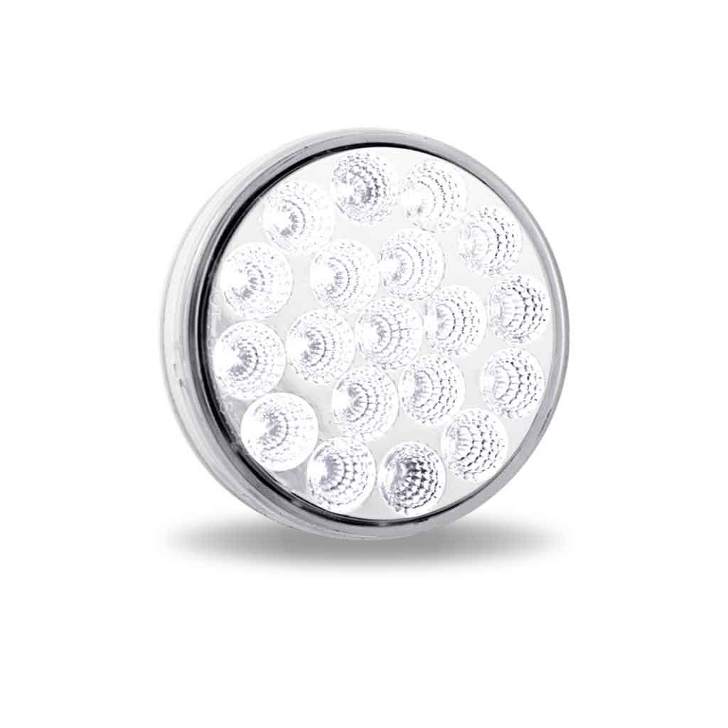 4" Amber Turn & Marker to White Auxiliary Round LED Light - 19 Diodes - Thumbnail 6