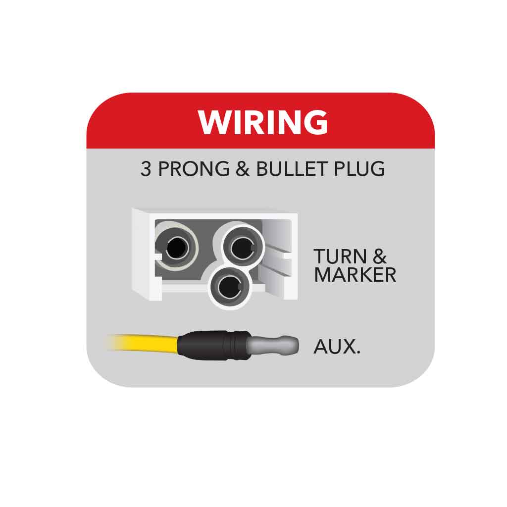 4" Amber Turn & Marker to White Auxiliary Round LED Light - 19 Diodes - Thumbnail 9